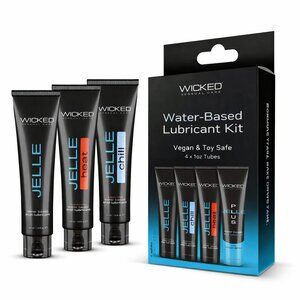 Wicked Sensual Care Water-Based Personal Care Gel Kit Vegan 4 x 1oz Travel